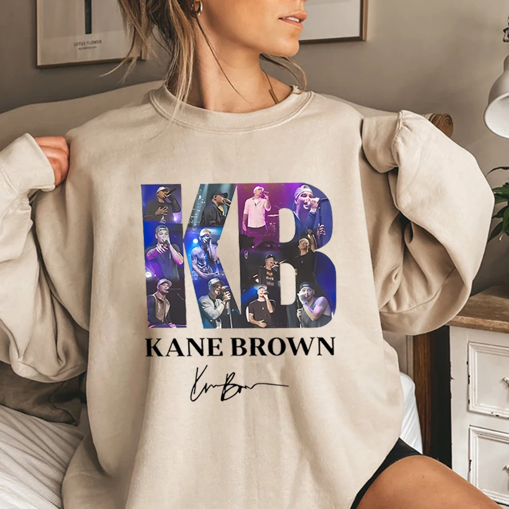 

Vintage Country Music Sweatshirts Kane Brown Country Music Shirt Weatern Shirts KB Tour Graphic Hoodie Unisex Casual Sweatshirts