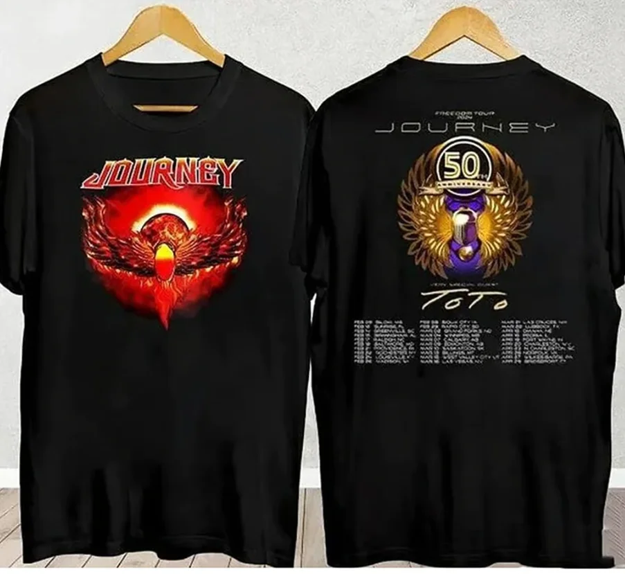 Journey 2024 tour freedom t-shirt toto concert shirt fans music band