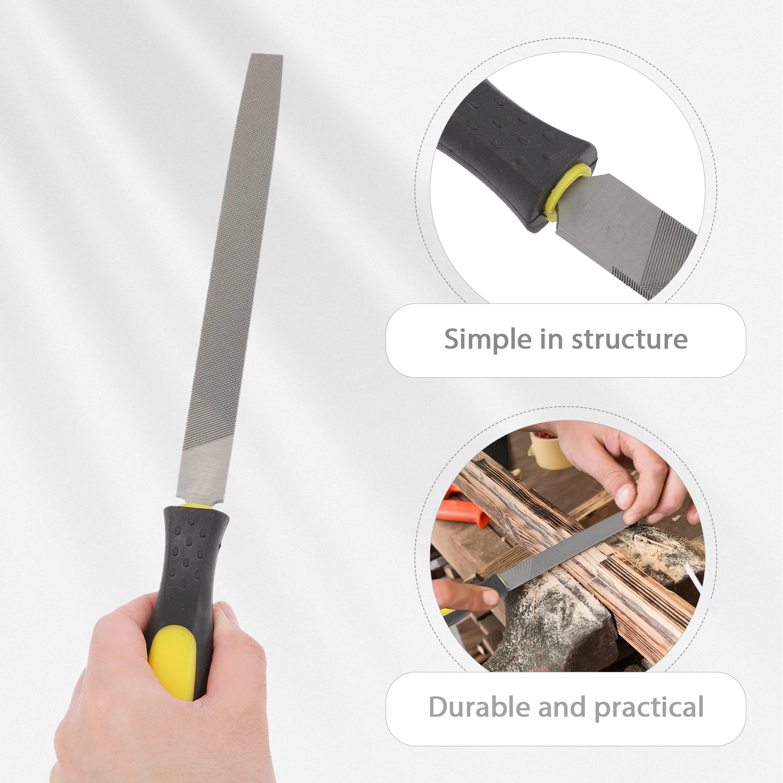

High-Quality Flat With Handle Anti-Slip Design Metal Hand File For Grinding Polishing Sharpening Tool Mill File Professional Use