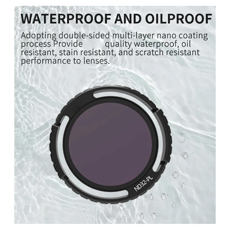 فلتر عدسة حجب والأشعة البنفسجية لطائرة DJI Avata 2 بدون طيار ، مقاوم للماء ، مضاد للتبييض ، فلاتر ، بريتكشن ، ملحقات الطائرات بدون طيار