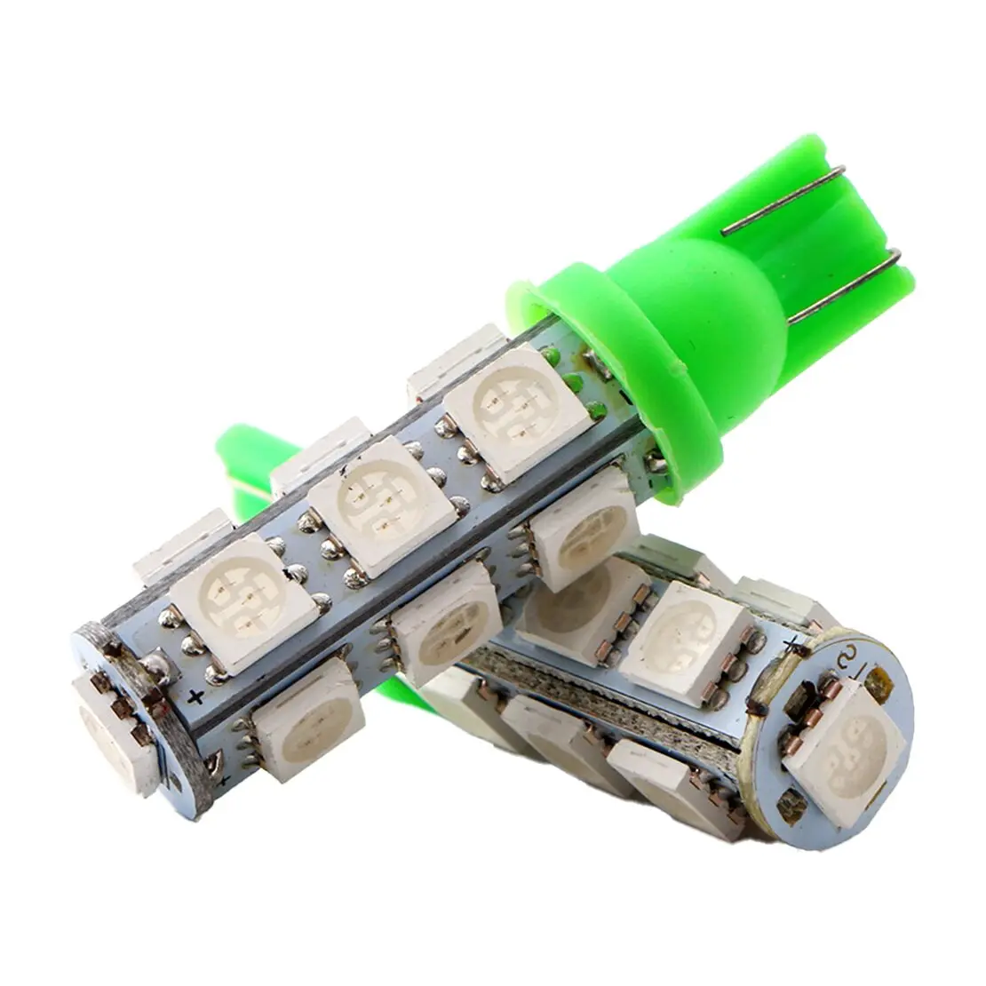 

10 шт. T10 5050 W5W 13SMD светодиодная лампа для автофургона 193 194 2821 921 922 158 160 161 161B 168 168A 912 зеленый 12 В 5 Вт