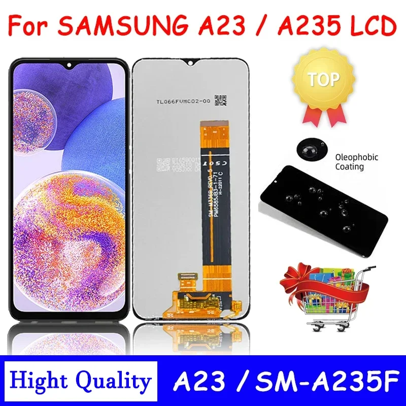 

6.5" Inch A235 Display with Frame for Samsung A23 LCD A235F A235F/DS Display Touch Screen Digitizer Replacement