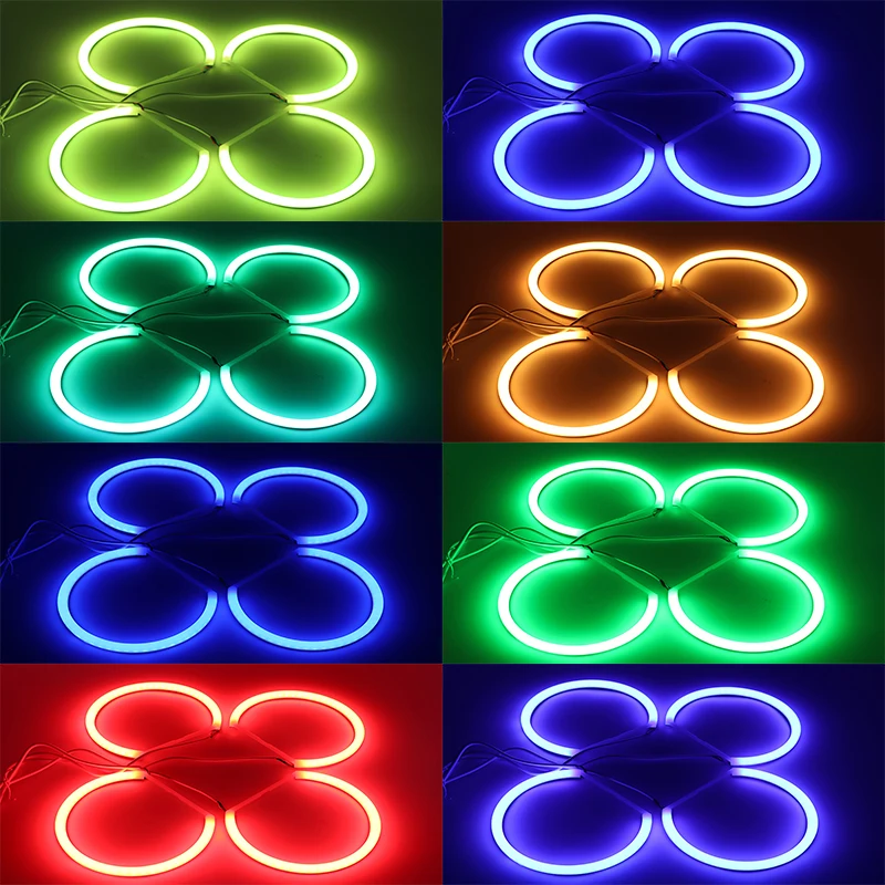 Complete Set 16-Color RGB Cotton LED Angel Eye Rings For BMW 3 Series E46 316i 318i 320d 320i 323i 328i 330i Remote Control view 5