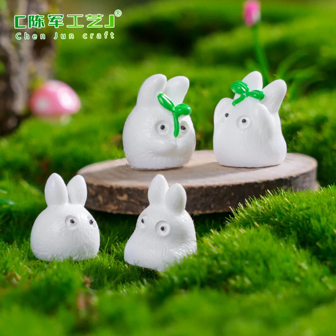 6 Stück kleine leuchtende weiße Elfen-Garten-Miniatur-Spielzeuge, einzigartige Kreativität, Dekoration, DIY-Handwerkszubehör – Detail 2