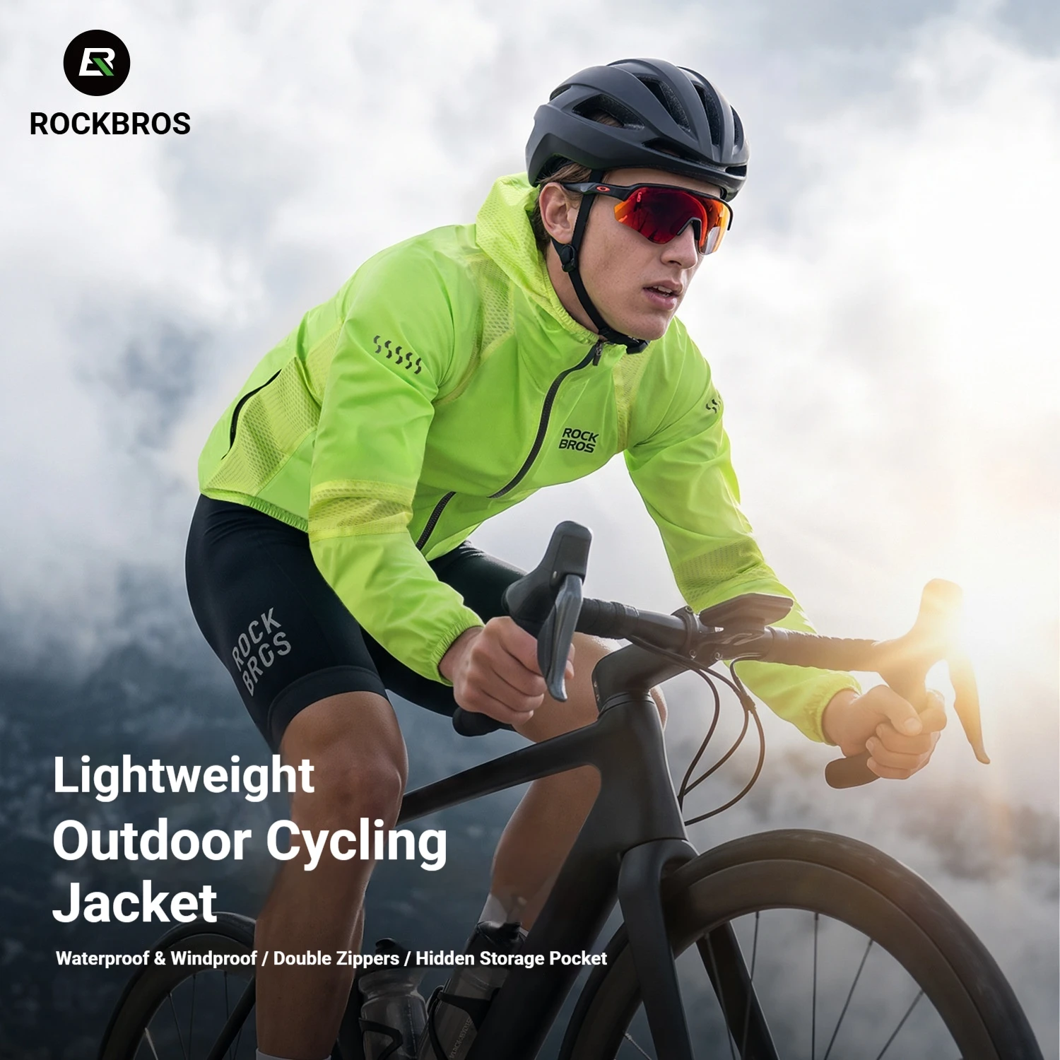 Mountain Biking Jacket - เสื้อกันลมสำหรับปั่นจักรยาน Rockbros X Ridgeloop กันน้ำ ระบายอากาศได้ดี