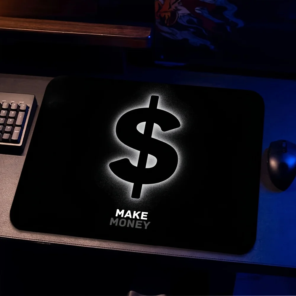 

XXL make money pattern Large mouse pad Non-Slip Rubber desk mat Precision Lock Edge high quality Office Accessories mousepad 1PC