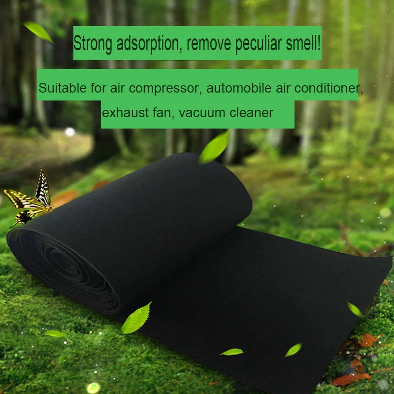 30PPI Air Compressor Air Filter Cotton Dust Sponge Air Conditioning Filter Net Deodorization Purification Activated Carbon Pad