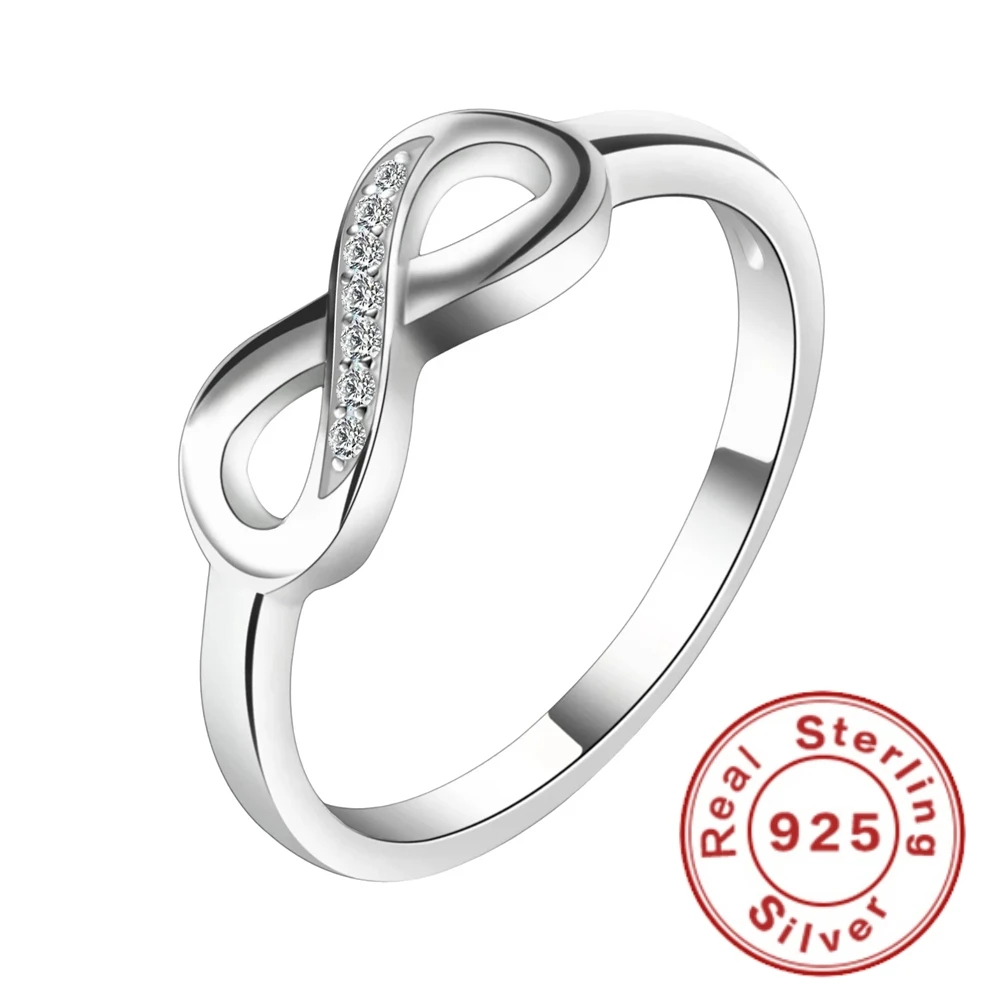Women's Unique Mobius Ring, 925 Sterling Silver