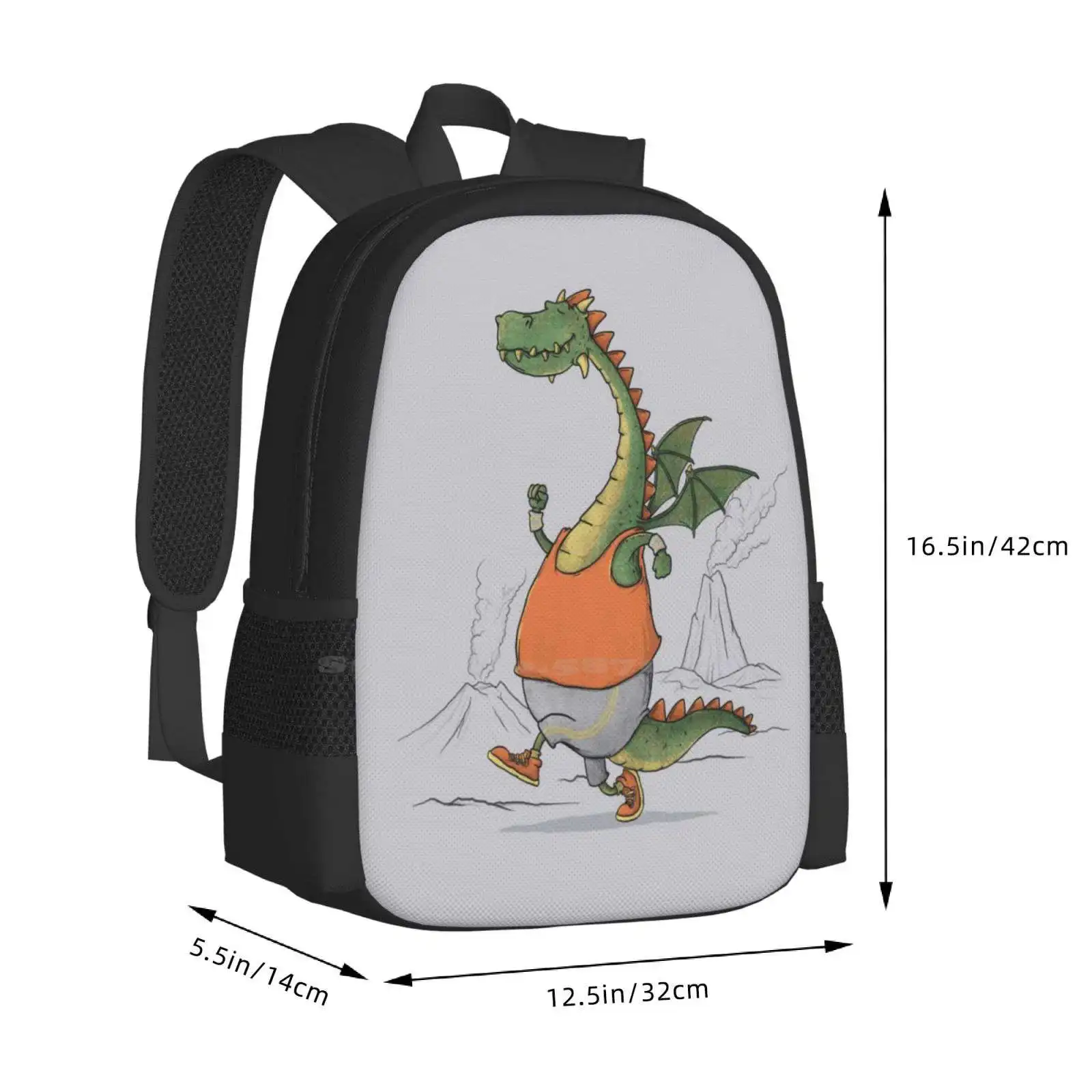 Morning Run Hot Sale Backpack Fashion Bags Running Morning Mountains Dragon Sport Athletic Funny Animals Cartoon Nature Kids