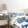 Ocean Whale Shark Duvet Cover Set Blue Watercolor Shark Print Bedding Set 2/3PCS Shark Bed Set Single Double Queen King Size 4