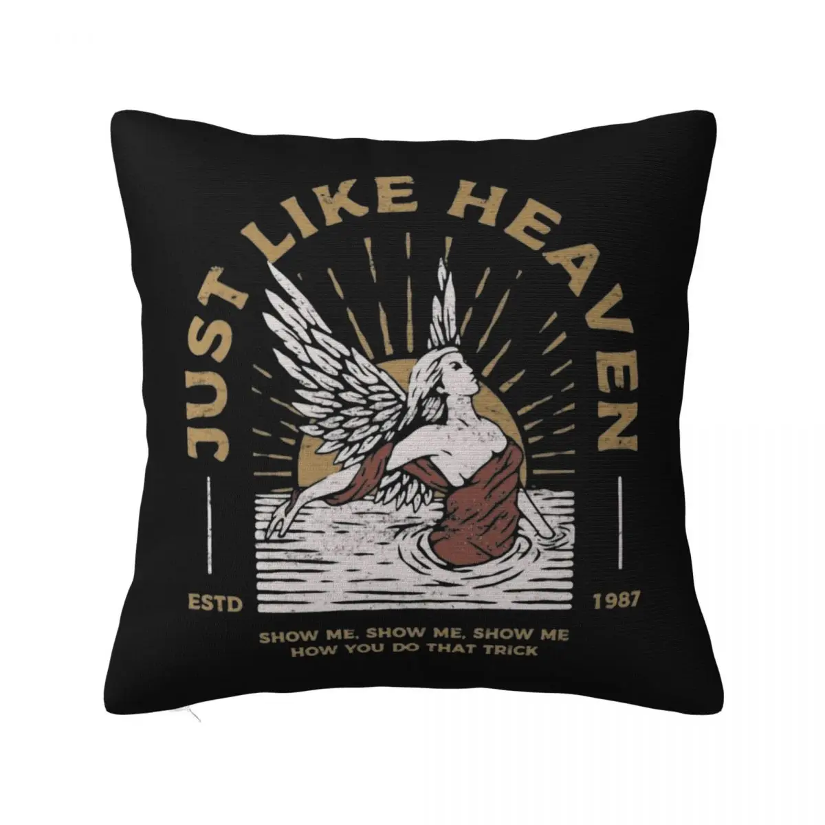 Smiths Music Just Like Heaven Pillow Cases Cushion Cover Funny Zipper Decor Throw Pillow Case Cover for Car 45x45cm