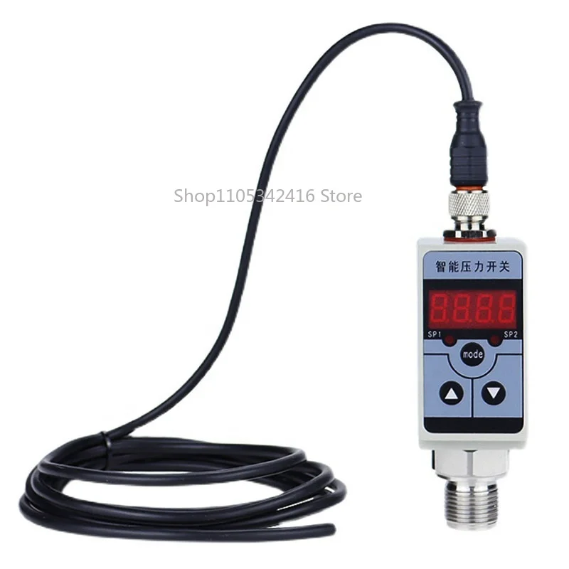 Electronic Pressure Switch, 0-30 Bar Pneumatic Hydraulic Controller for Air Compressor Water Pump Pressure Regulation