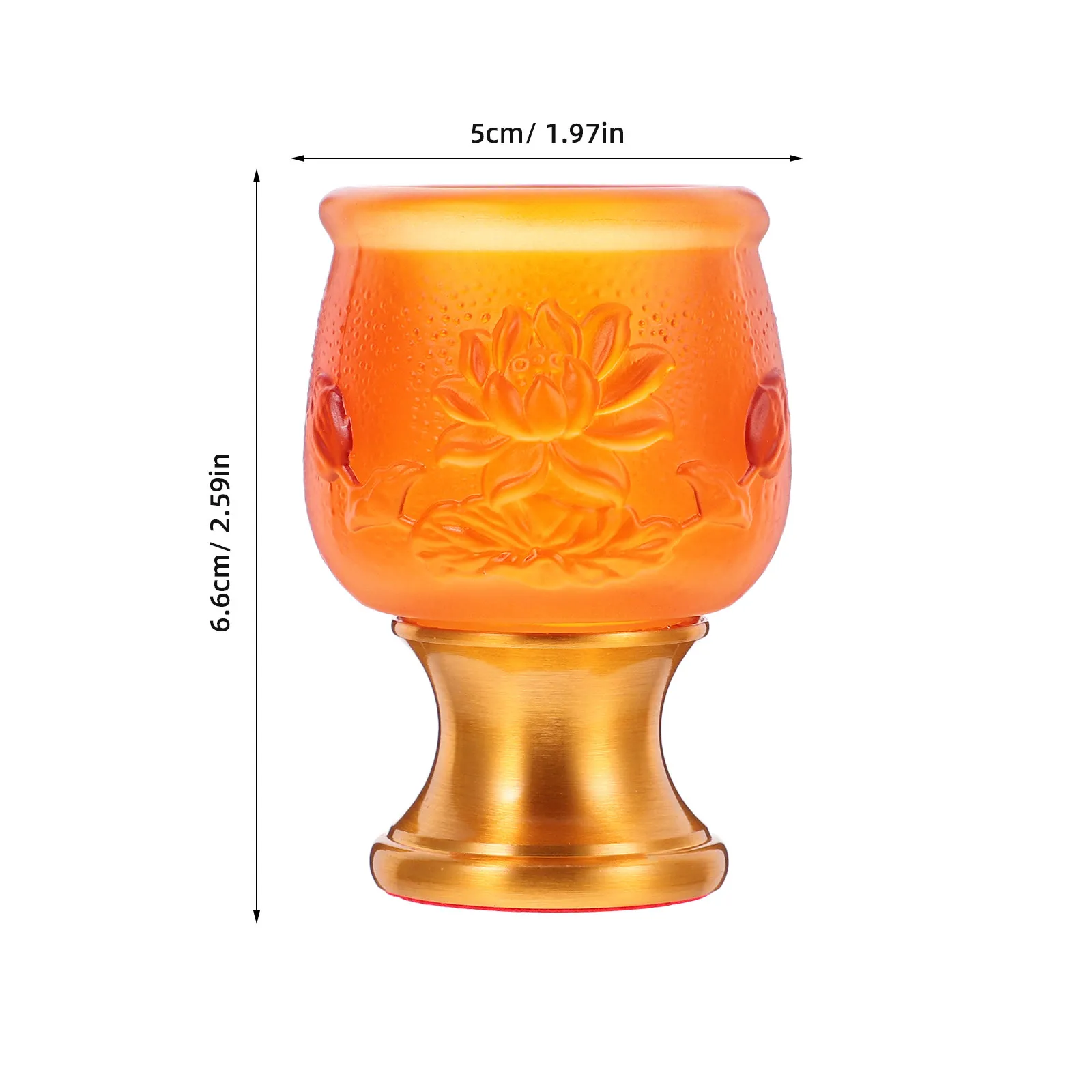 Alloy Ritual Goblet for Home Temple Worship – Medium Sacred Water Cup, Auspicious Offering Vessel