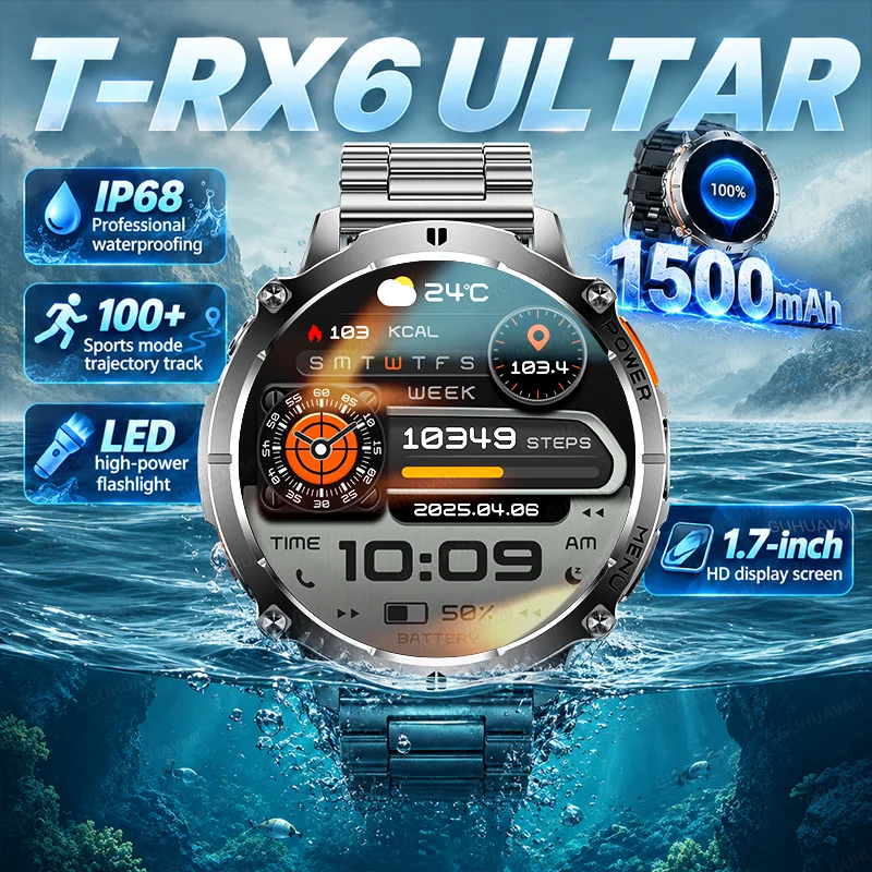 New Built in 1500mAh Battery Smart Watch 1.7