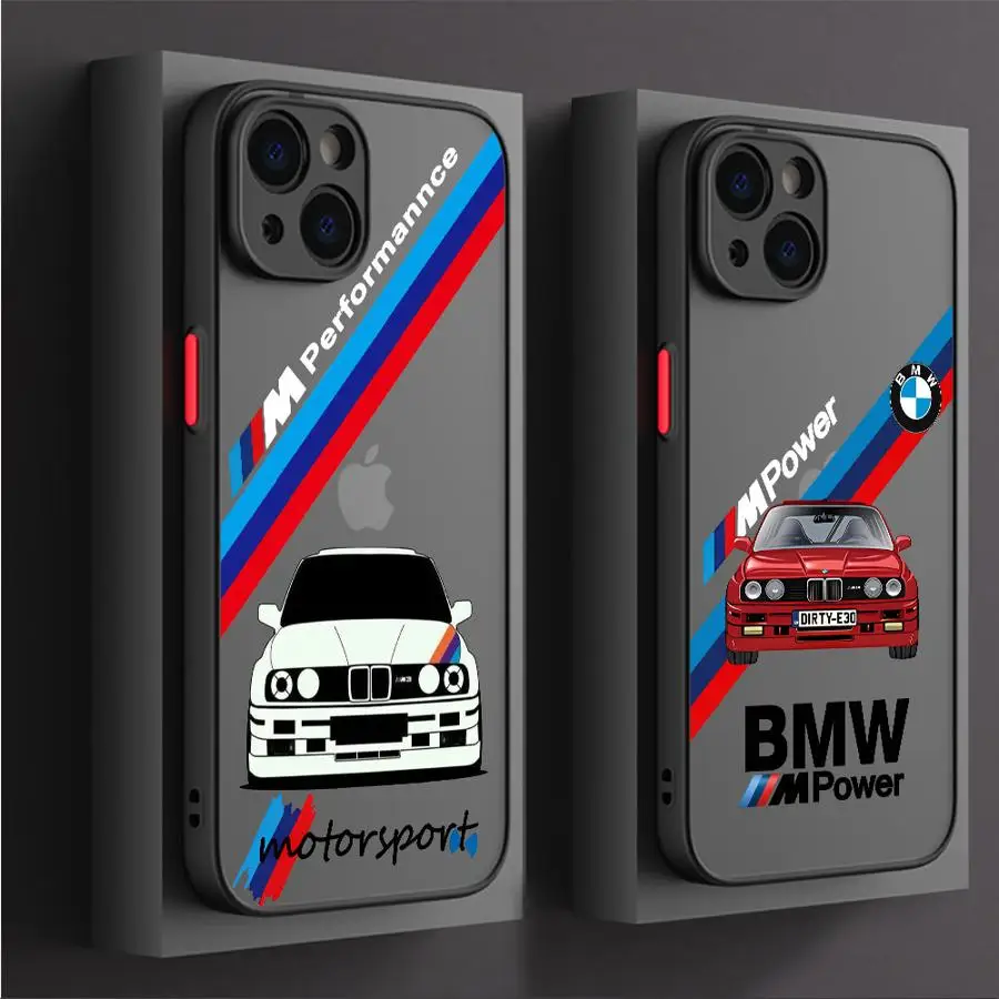 Bb Wwmm Sports Drift Car Phone Case for Apple iPhone 16 15 Pro Max 14 Plus Hard PC Capa Cover