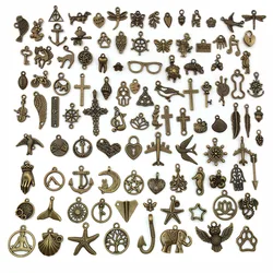 Mix Vintage Alloy Antique Bronze Charm For Jewelry Making Handmade Earring Necklace Anklet Pendant DIY Accessories Supplies Bulk