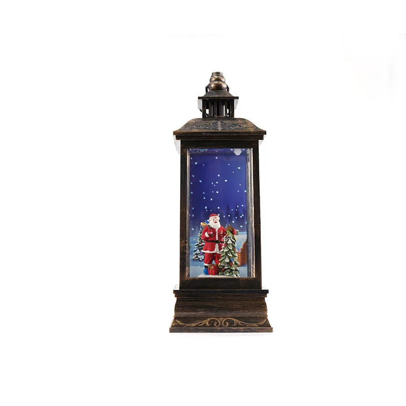 Christmas Snowflake Projection Candle Light Desktop Ornament Night Light for Home Holiday Decoration