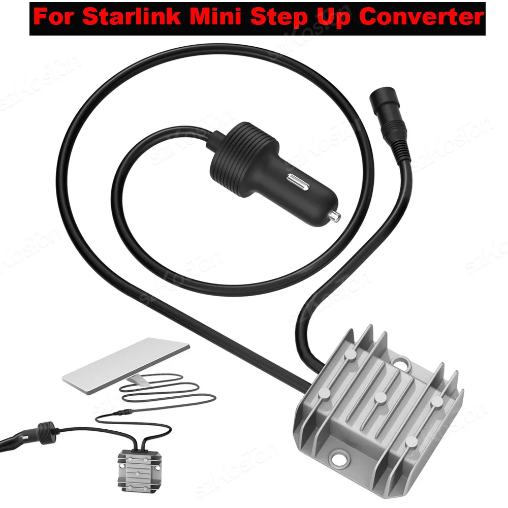 

For Starlink Mini Step Up Converter Cigarette Lighter Cable Adapter 12V Power Cable 10-28V to 30V 3.5A Conversion Kit for Car RV