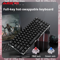 Ajazz Ak33   Hot Swappable Gaming Mechanical Keyboard 82 Key Green Axis Red Axis Pc Laptop Wired Keyboard Rgb