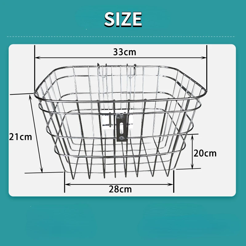 Bold Stainless Steel Bicycle Basket Mountain Bike Basket Student Bicycle Frame Accessories Bike Accessories