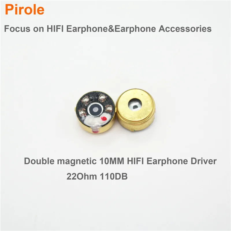 double magnetic earphone driver speaker 10mm DIY Earphone Speaker Driver Unit  Earphone driver 22Ohm driver Earphone Accessories