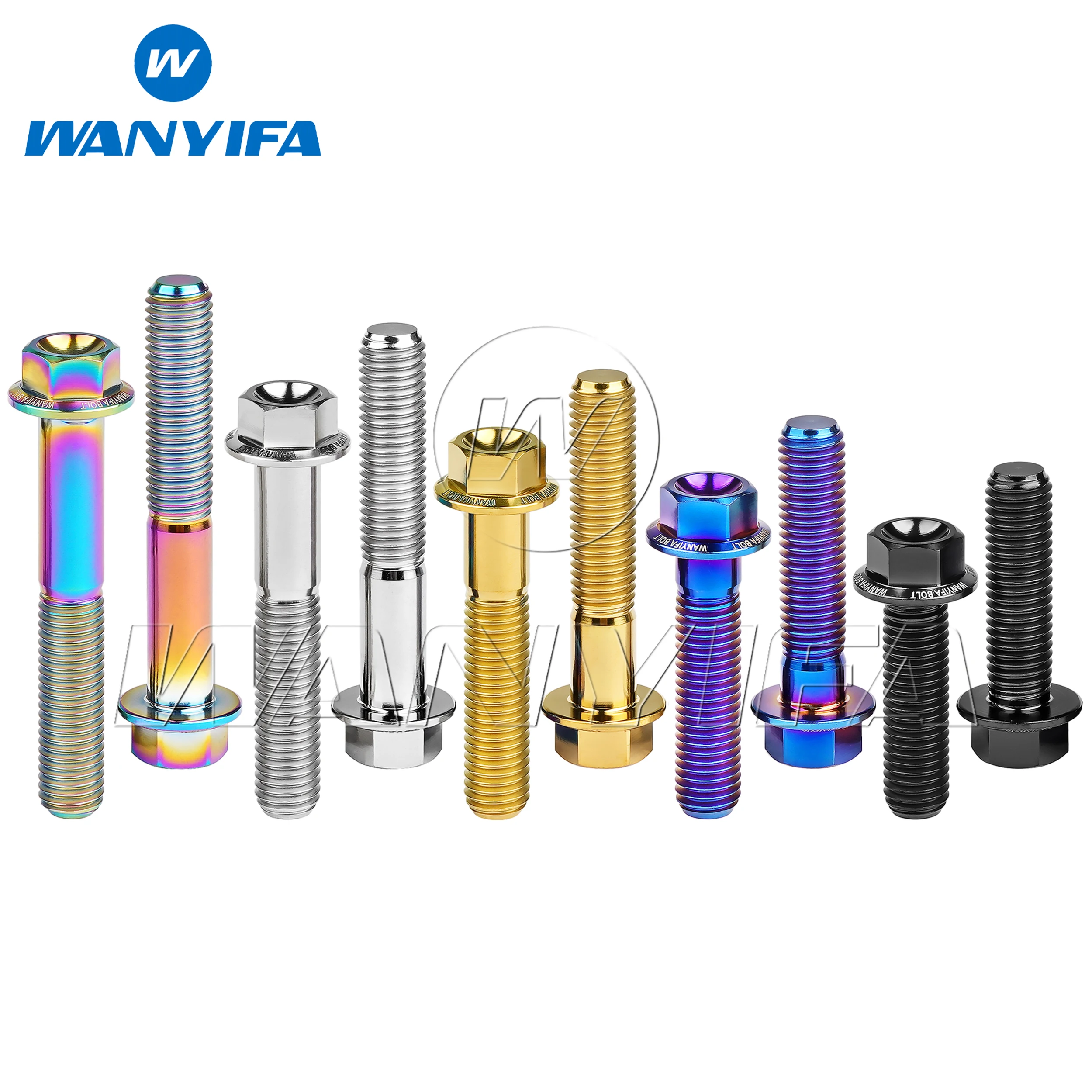 

Wanyifa Titanium Bolt M7x10 15 20 25 30 35 40 45 50mm Flange Hex Allen Head Screw for Bicycle Motorcycle