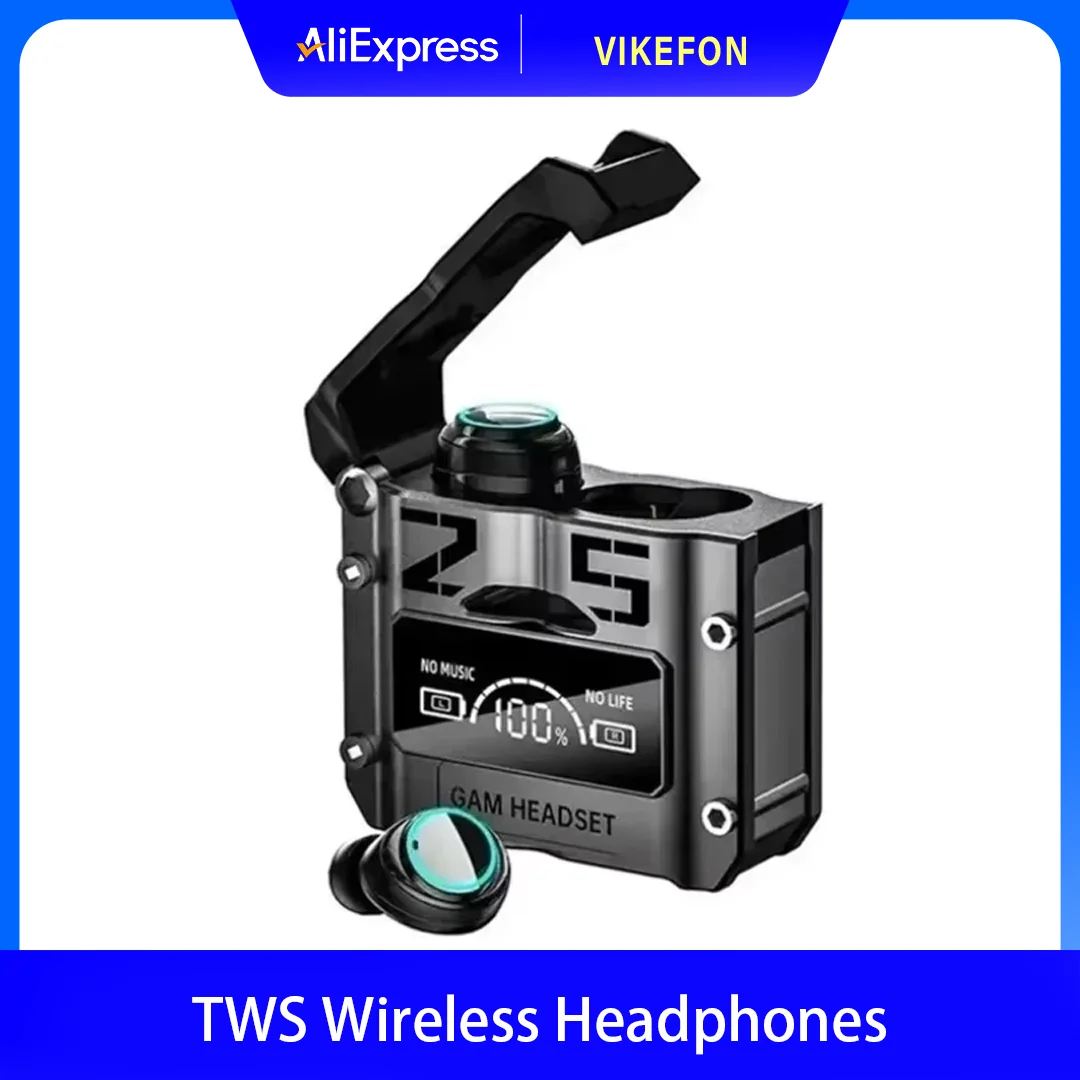 M25 Wireless Noise Reduction HQ High Quality TWS Earphone M25 In-ear Type-C LED Display Recharge Earphone Headphone