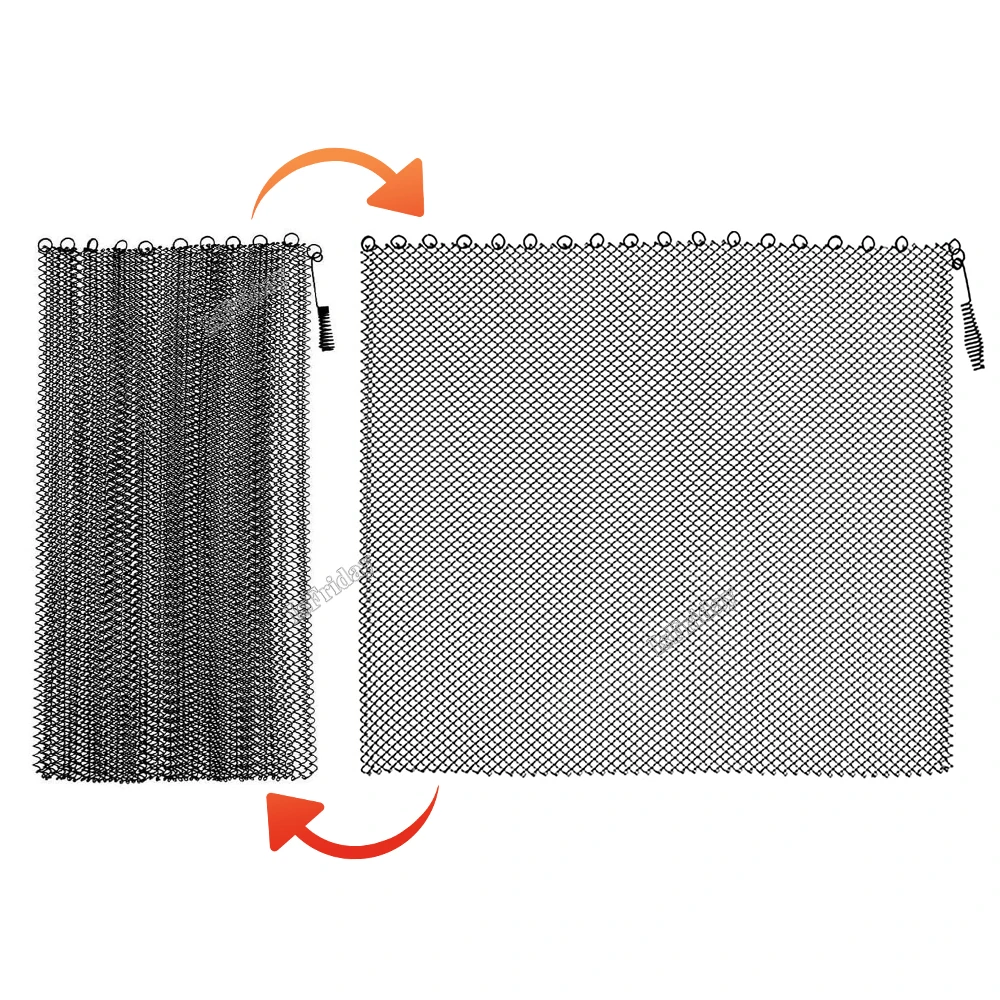 Imagem -05 - Lareira Mesh Screen Curtain Metal Tampa Decorativa Ferramentas de Proteção ao ar Livre 18 19 20 21 22