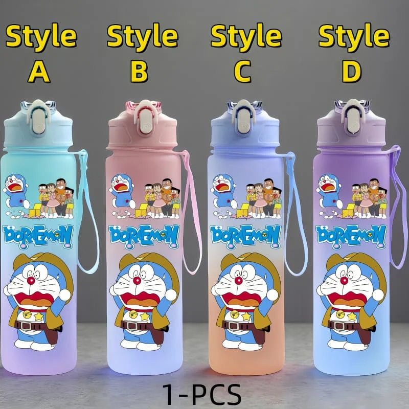 كوب ماء لشخصية Doraemon Anime بسعة كبيرة في الهواء الطلق، زجاجة شرب بحبل محمولة للأولاد والبنات، غلاية شرب هدية #6