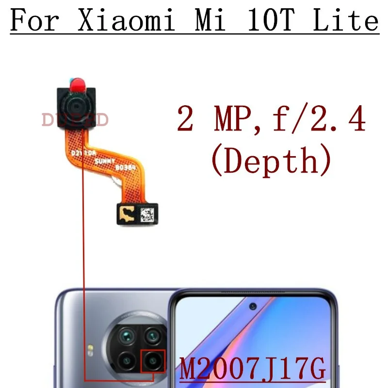Front Rear Camera For Xiaomi Mi 10T Lite 5G M2007J17G Back Main Ultrawide Depth Macro Camera Module Spare Parts