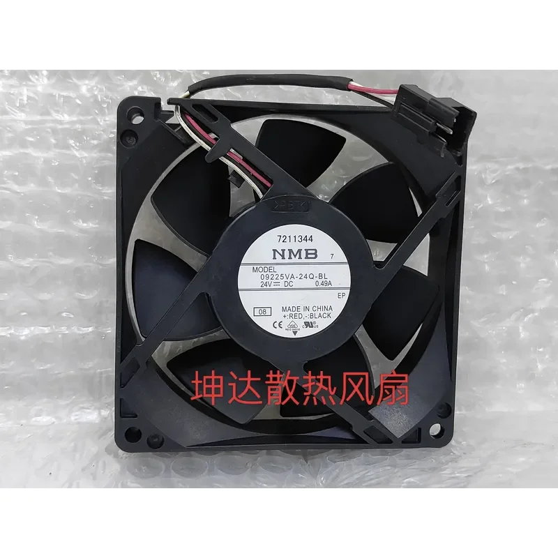 Original NMB 09225VA-24Q-BL 9025 24V 0.49A 9CM Three-Wire Alarm Inverter Fan for NMB