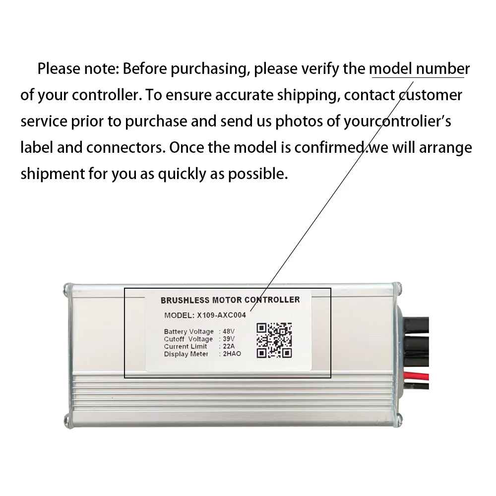 X109-AXC004 48V E-bike Brushless Motor Controller 22A for 2HAO Protocol Display Electric Scooters MTB Fat Bikes Accessories