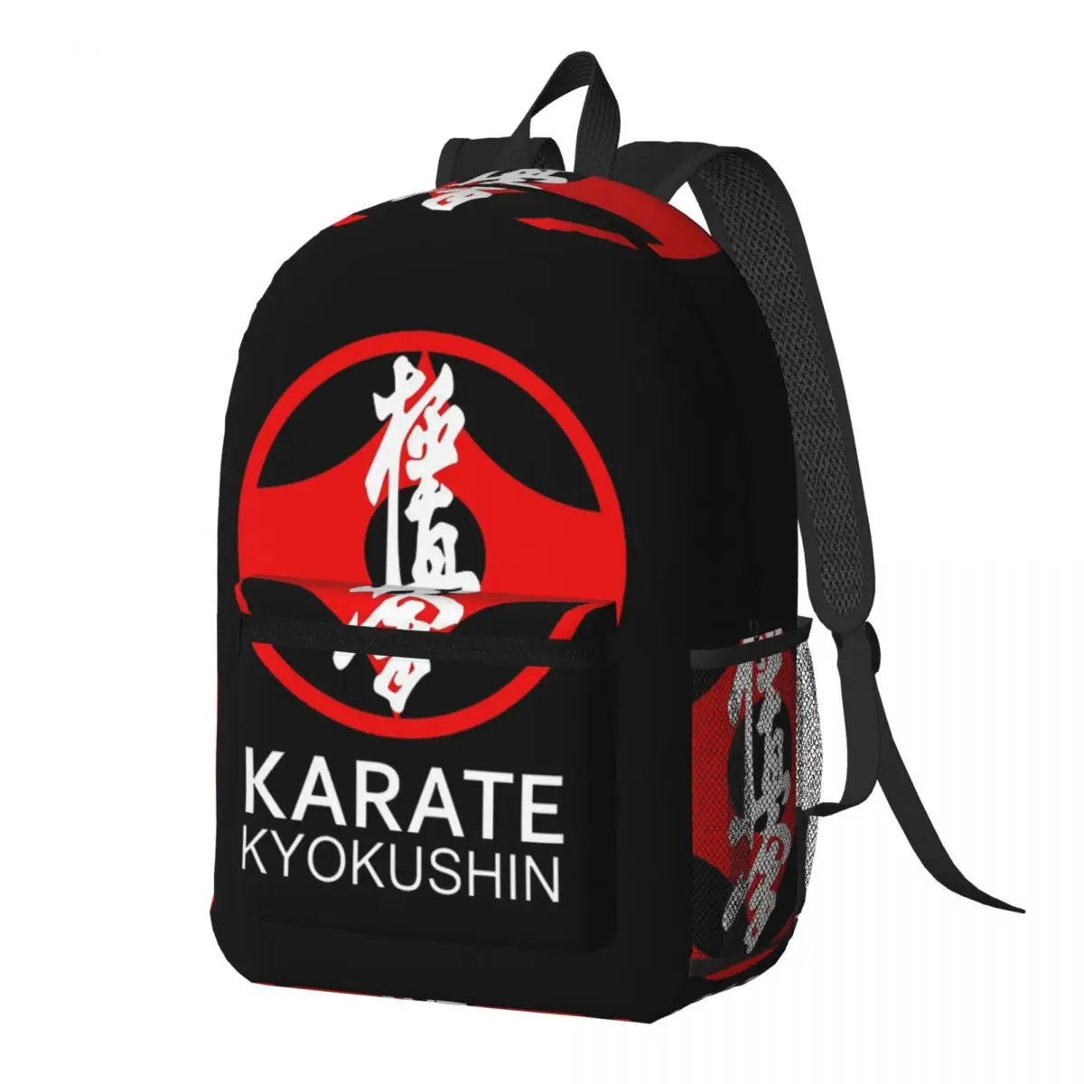 Kyokushi Karate Kumite Scene Backpack Daypack Large Capacity Boys Girls BookBag School Bag Shoulder Bags for Men Women