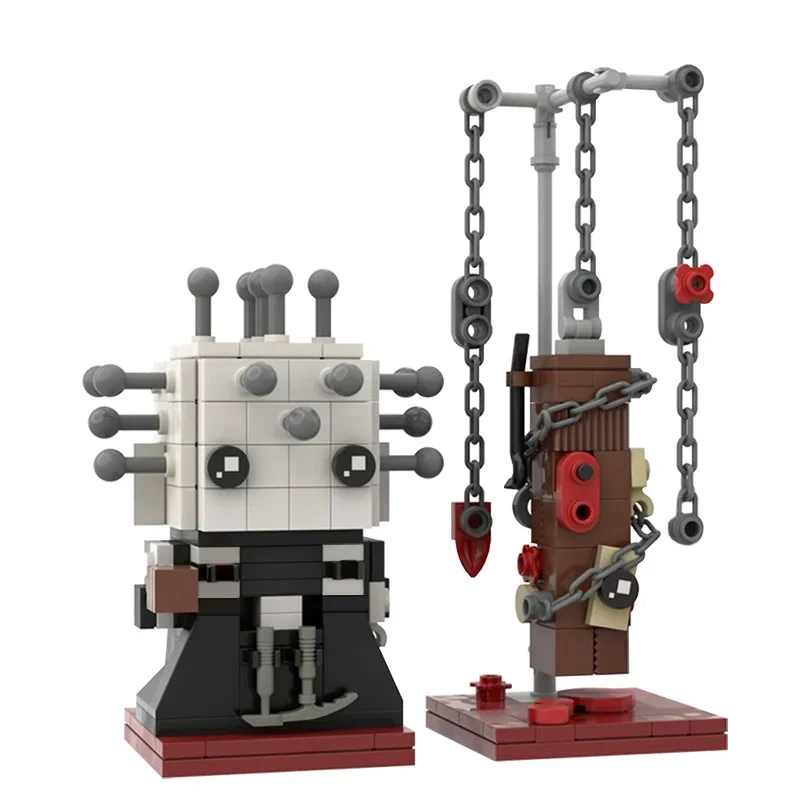 MOC-44639 Horror Movie Figures Brickheadz Building Blocks Set Hellraiser Pinhead Gates of hell Cenobite Model DIY Kids Toys Gift