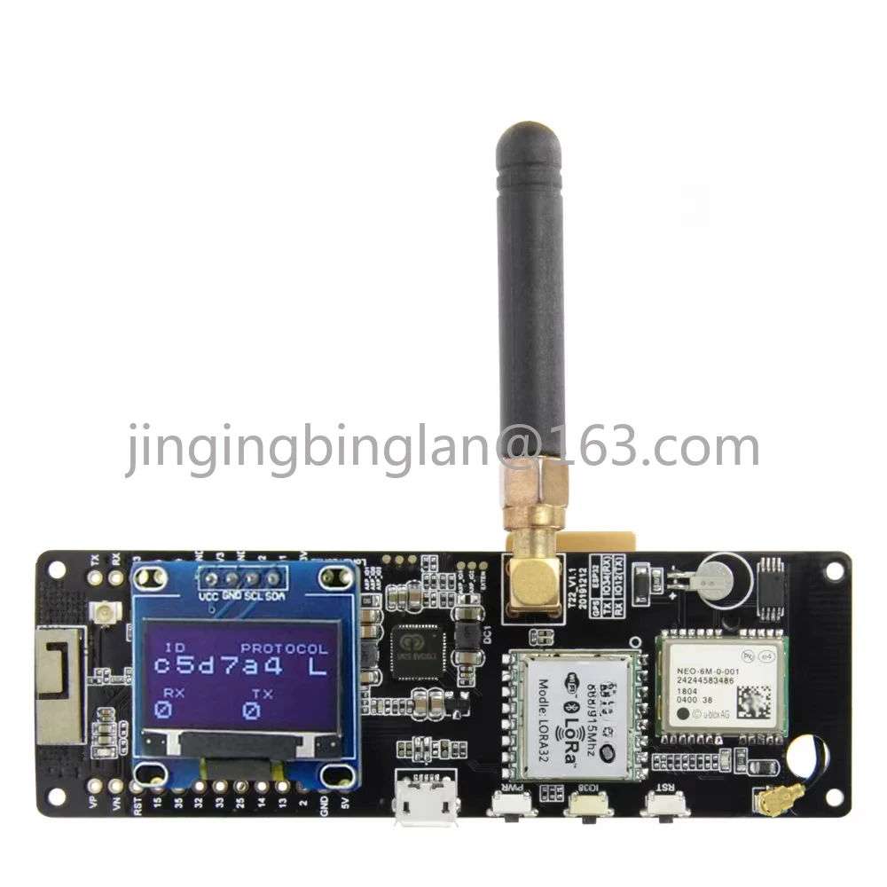 TTGO t-beam V1.2 ESP32 LoRa 433/868/915/923Mhz módulo de desarrollo inalámbrico GPS NEO-6M SMA Placa de desarrollo con OLED