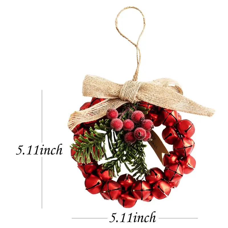 2025 Artificial Pine Greenery Wreath Bell pendant Christmas Hanging Decoration Merry Christmas For Door Wall Window Bedroom