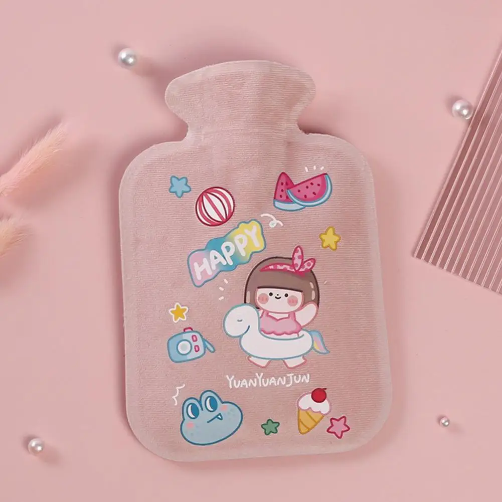 Reusable Winter Warm Heat Hand Warmer Plush Hot Water Bottles For Girls Stress Pain Relief Therapy Hot Water Bottle Bag