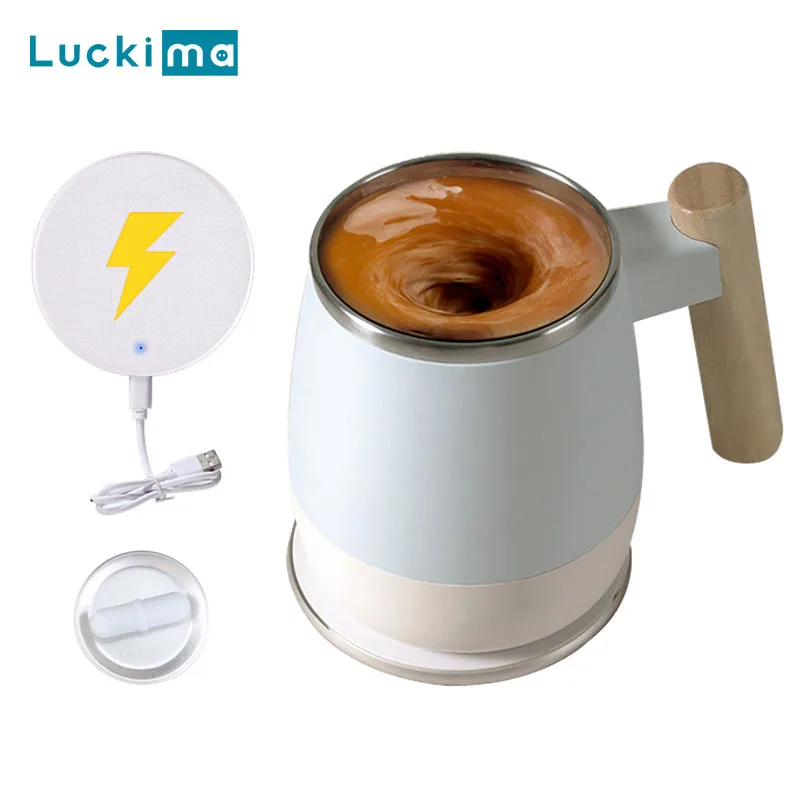 

New Automatic Self Stirring Magnetic Mug Coffee Milk Mixing Cup Thermal Cups Blender Smart Mixer with Wireless Charger for Phone