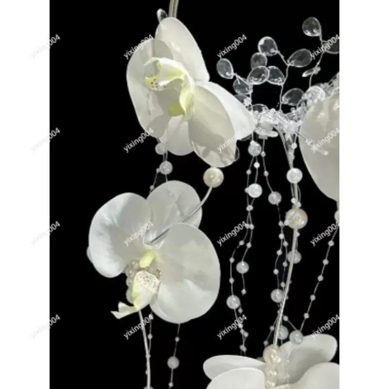 Retro Handheld Phalaenopsis Bouquet, Cascading Flower for Bridal Wedding Party