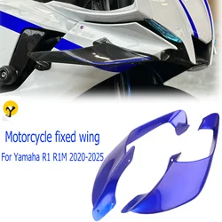 For Yamaha YZF R1 R1M 2020 2021 2022 2023 2024 2025 YZF-R1 2020-2025 ABS Carbon Fiber Aerodynamic Spoiler, Bolt-On Rear Wing