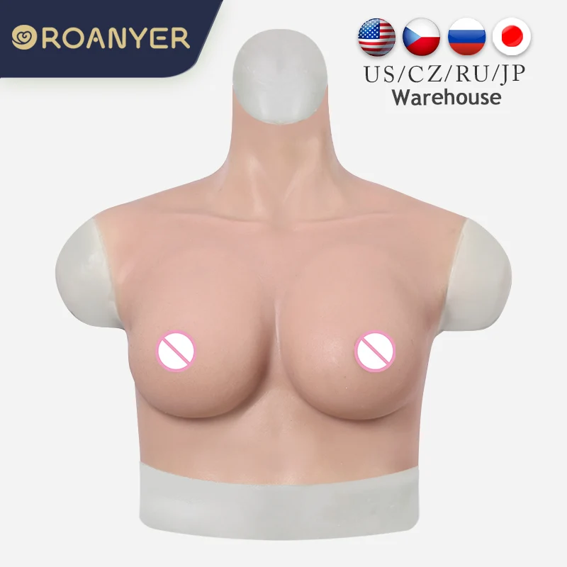 Roanyer Silicone Large C Cup Fake Boobs Realistic Silicone Breast Forms For Crossdresser Drag Queen Sissy Tits Chest Pussy Male