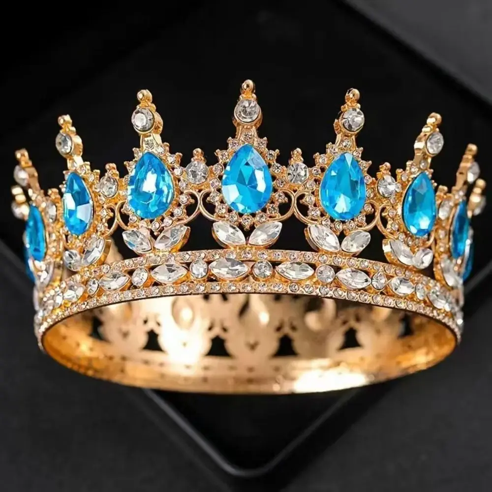 

New Rhinestone Queen Princess Crown Vintage Baroque Crystal Tiara Hair Accessories Prom Jewelry Wedding Party