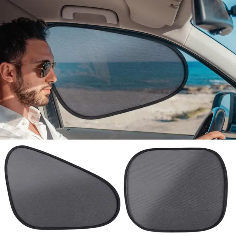 Sun Shade For Car Window 2 Pack Sun Window Shade For Car UV Protection Mesh Heat Block Cover Auto Accessories For Truck Van Back