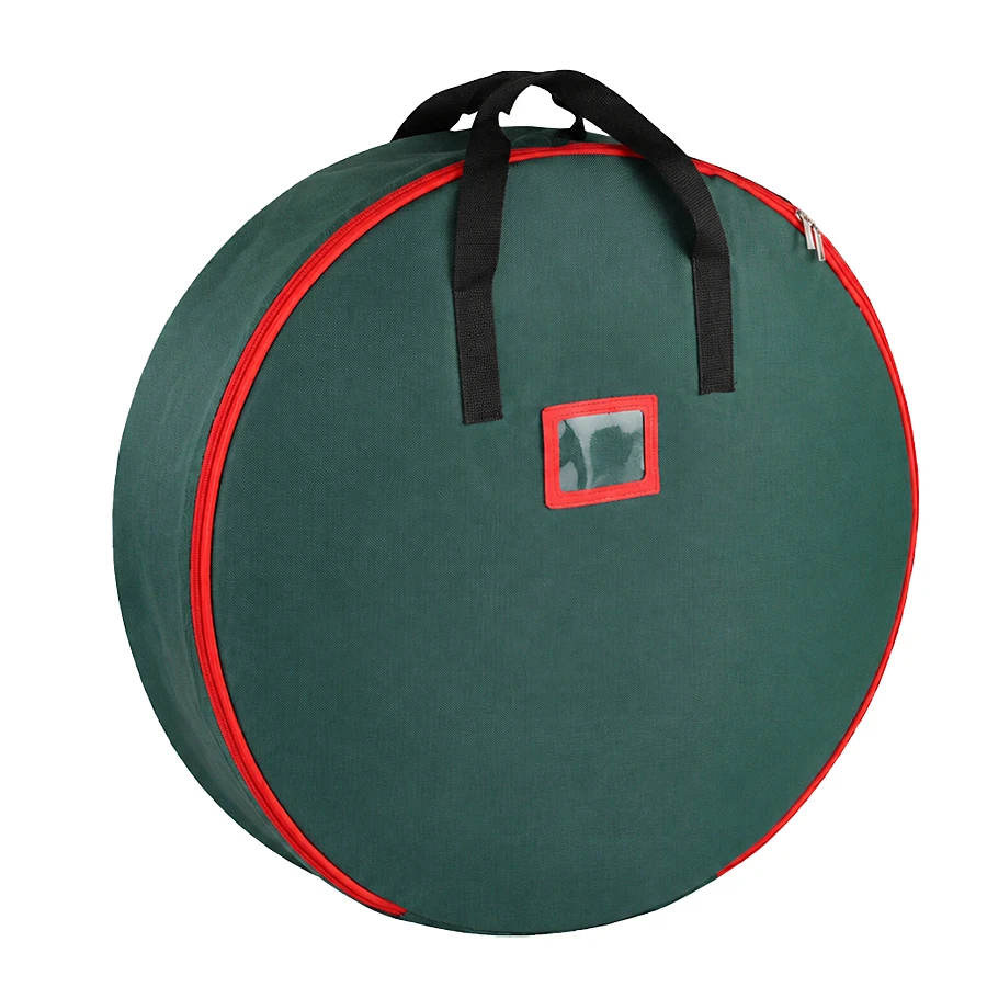 Christmas green Storage Bag Round Large Capacity Christmas Tree Decoration Balls Storage Container Xmas Sundries Organizer