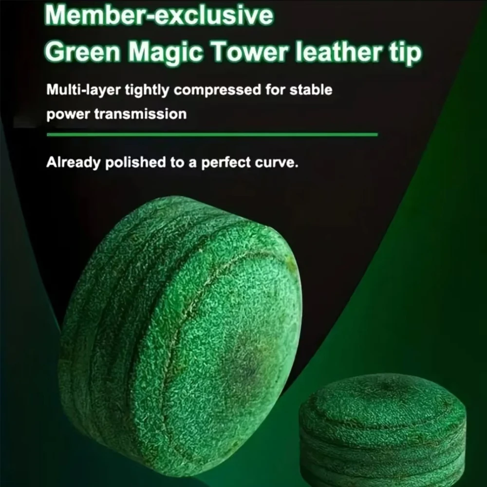 

2PCS/Package Professional Billiard Pool Cue Tips, 6 Layer Leather of 14mm, 4 Layer Leather of 11mm, Snooker Nine Ball Accessorie