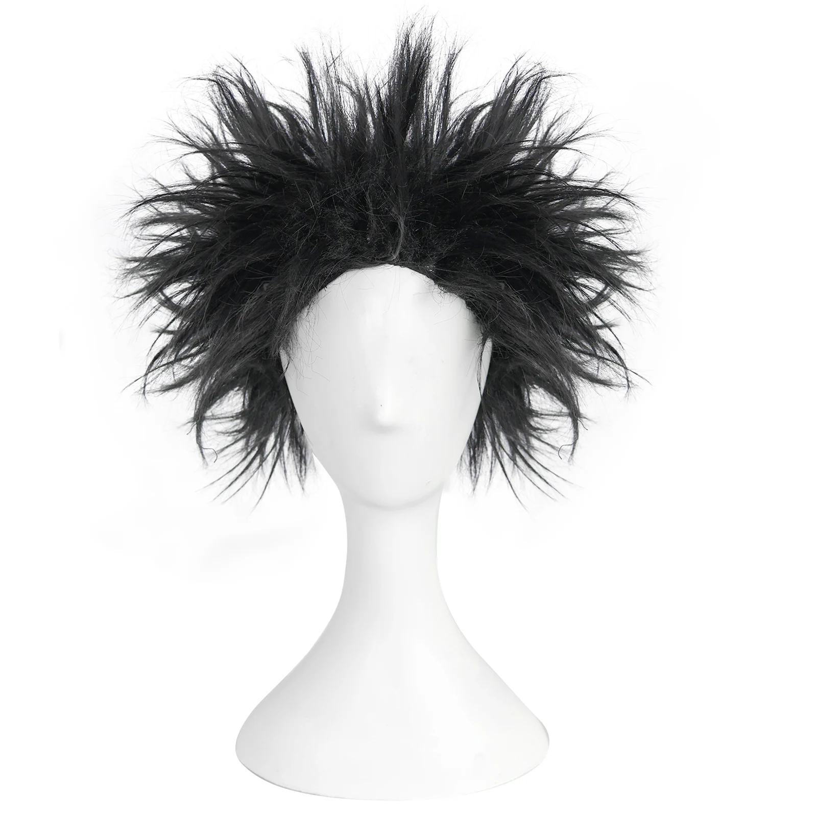 Peluca de mendigo, peluca sintética de rendimiento universal para hombre y mujer, divertida peluca de cosplay de loco, peluca loca desordenada, peluca de hombre salvaje