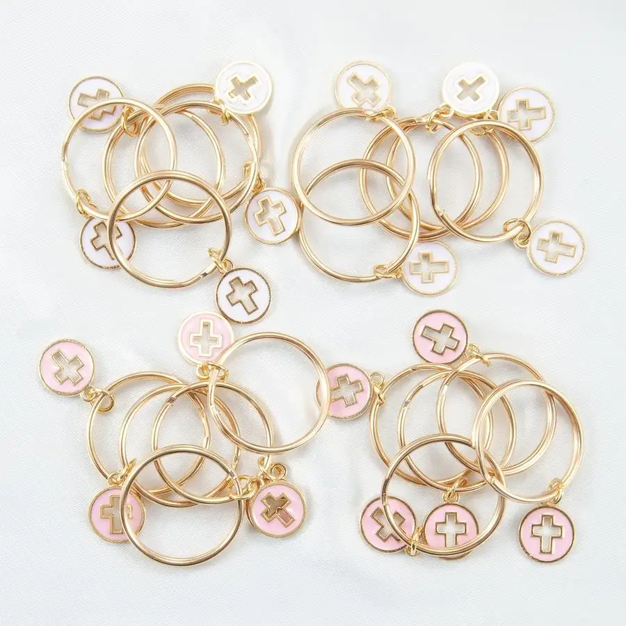 1/5/10/20/50/100pcs Exquisite Cross Keychains with a Compact Design, Perfect for Decorating Keys, Embellishing Handbags, and Ado