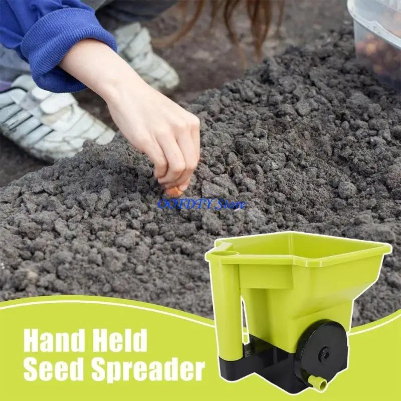 

367A Ergonomic Multiple Use Handheld Spreader For Even Seedlings Fertilizers Dispersion Perfect For Lawn Care And Snow Melt