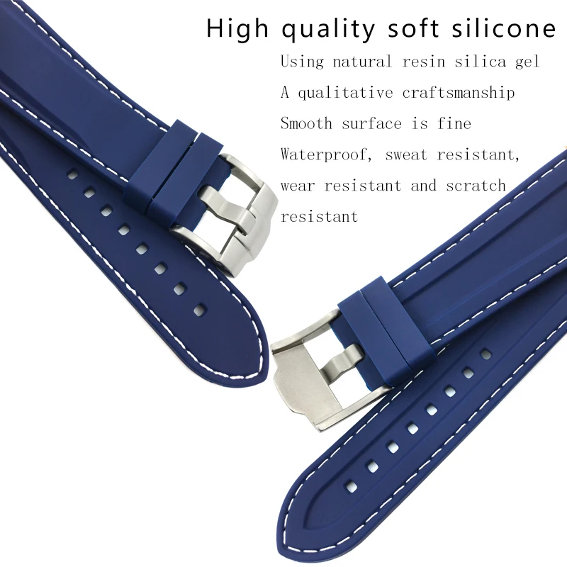 23mm 24mm Soft Rubber Watch Band Fit for Citizen Promaster Eco-Drive Air Eagle Seiko SKX 22mm 21mm 20mm 19mm Sport Watch Strap