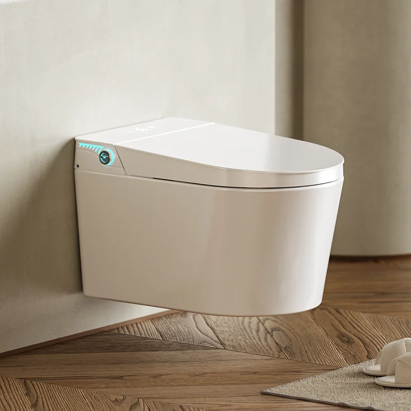 

Automatic Sanitary Ware Items Ceramic Intelligent Wc Wall Hung Smart Toilet With Automatic Cover Opening Function